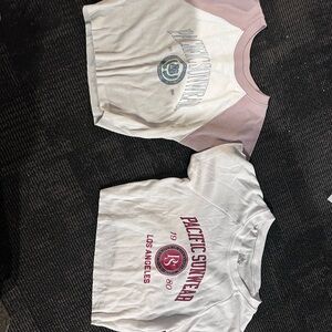 PacSun Kids' Pink and White Graphic Tees